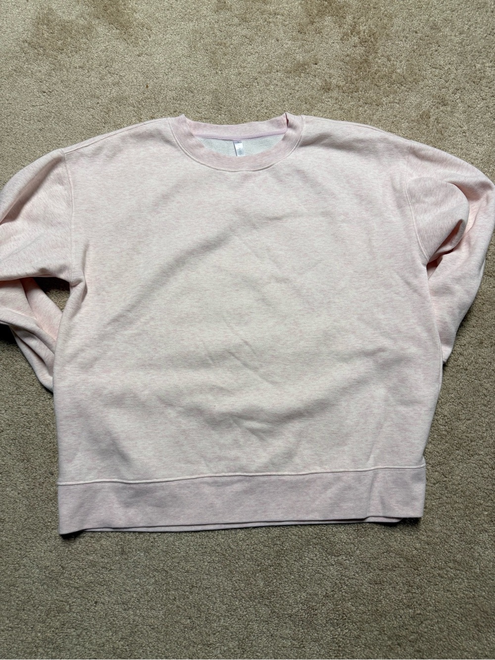 Fabletics Light Pink Crewneck Sweatshirt